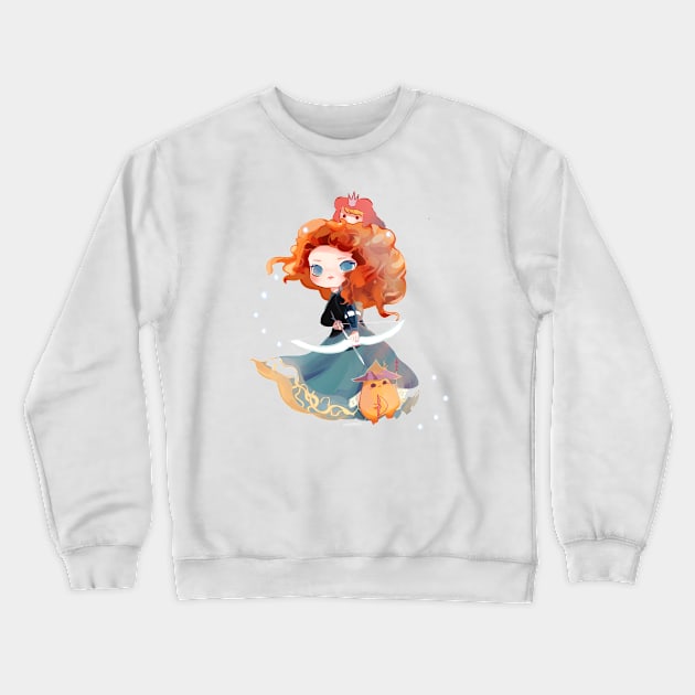 ArcherGirl Crewneck Sweatshirt by Miya Gu Art